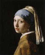 Jan Vermeer flicka med parlorbange Sweden oil painting reproduction